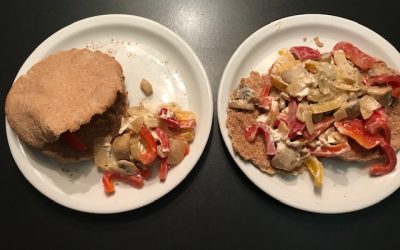 Recept Pita’s met gebakken groenten en geitenkaas